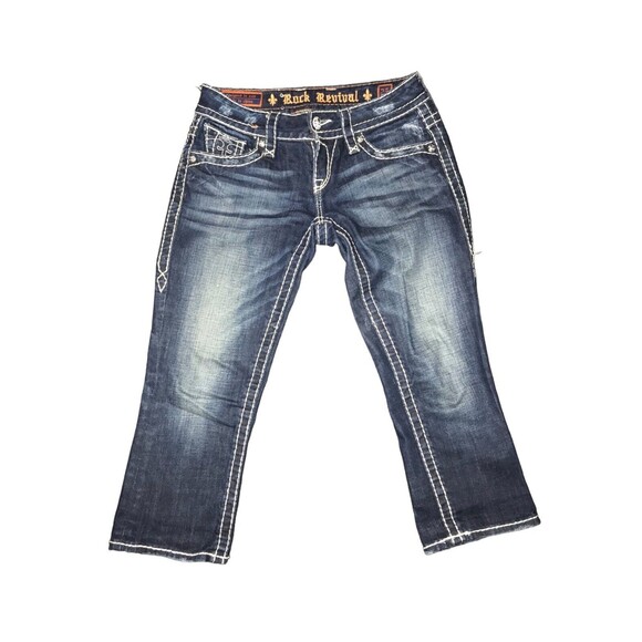 Rock Revival Eva Woman’s Easy Cropped Jeans 25 EUC - Picture 4 of 7